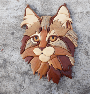 Intarsia cat